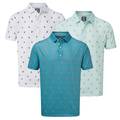 FootJoy Mens Lisle Cocktail Print Polo Shirt 